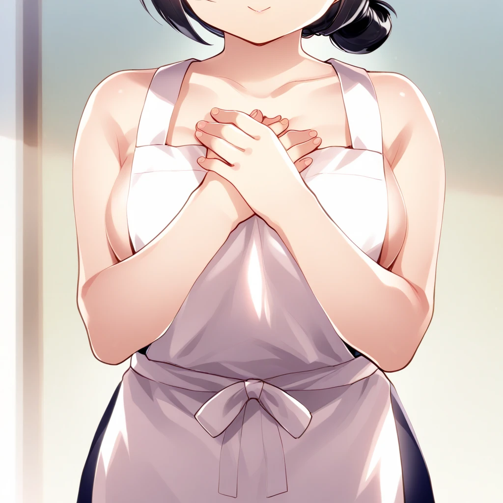 Short girl and black guy, A girl wearing a large plain pink T-shirt、Seducing viewers while watching them in the bathroom, Cuckold、Cuckoldアングル、Healthy Thighs,
, , (Wicked Smile:1.2), Off the shoulder, Short sleeve, Sunburn, Saucy, blush,
A man puts his hand on a girl&#39;s shoulder,
An absurd solution, Very detailed, Highest quality, Cute illustrations,
