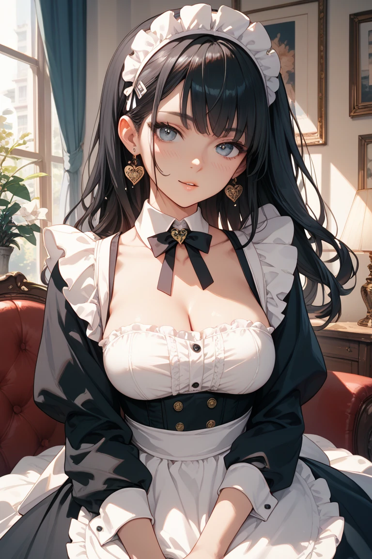 (Highest quality、16K、masterpiece、Ultra-high resolution、Victorian era、Photorealistic:1.2)、Maid Girl、solo、One person、Beautiful and detailed、2020Perfectly detailed illustrations created by a master anime illustrator of the 20th century、Tsundere、Heroine's Attributes、Artistic shading、Perfect Face、Detailed portrait、