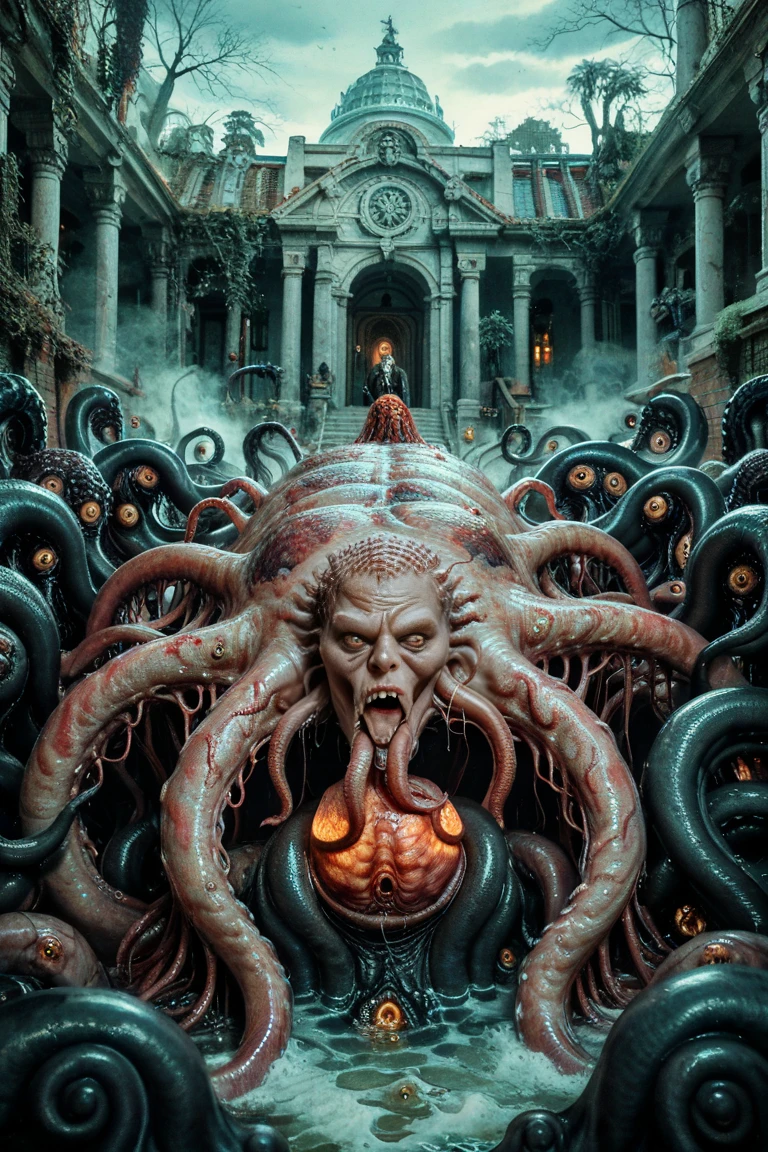 award-winning photography of a gothic cthulhu with indescribable terror made of ais-cloudz in wonderland, magical, whimsical, fantasy art concept, steampunk, intricate details, best quality, masterpiece, ultra sharp, hyper realistic, realism 