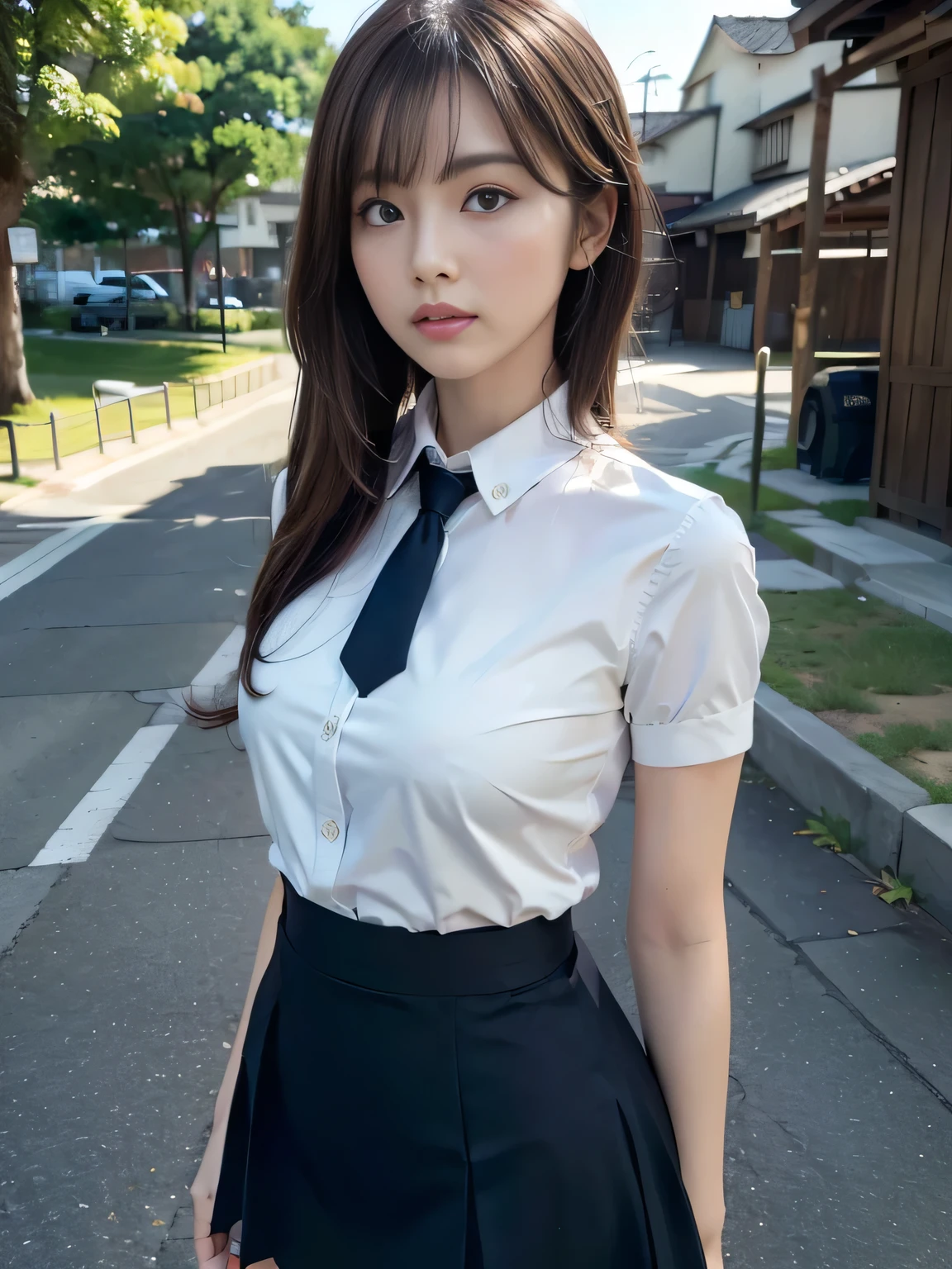 Tabletop, School classroom, (((Comforting the opposite sex))), ((Uniform shirt and mini pleated skirt)), I can see your underwear, Cute school girl, Baby Face, Slender body line, Small and slender figure, Beautiful breasts, healthy beautiful skin, (Highest quality, 8K, masterpiece:1.2, RAW Photos), (Reality:1.4), (Perfect Anatomy:1.3), Ultra-detailed, ((Detailed eyes and face:1.2, Professional photography techniques, Cinema Lighting)), (Detailed hands), Short pigtails, Gaze at the viewer, blush