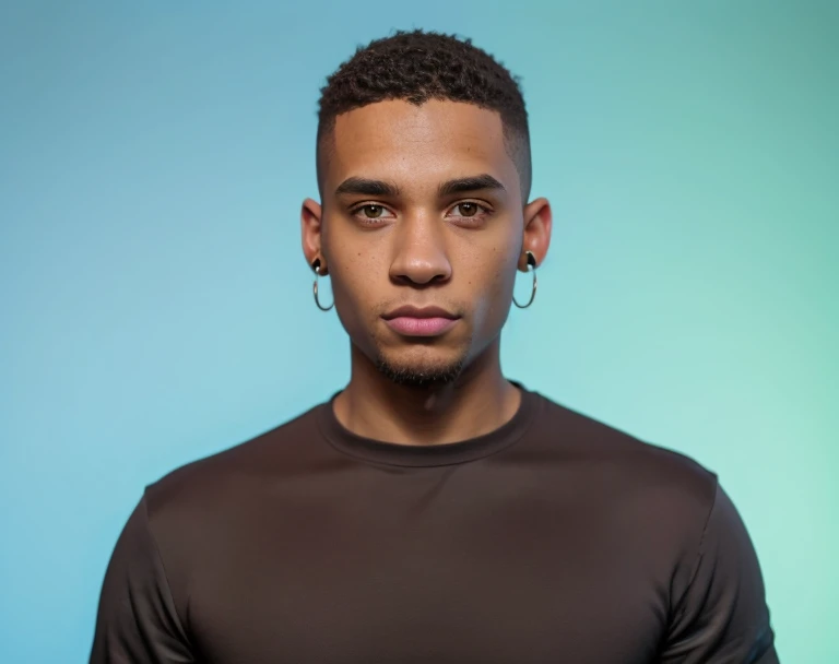 African face, england nationality, 17 years old, football player,short Dread locks hair styles, full face, front, wear Manchester united jersey, photo from the front, thin beard, travis scott face