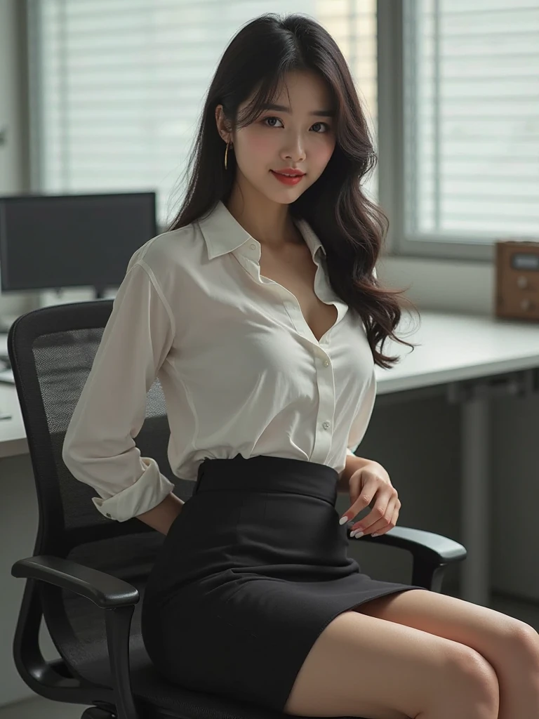 nsfw,(8k, best quality, masterpiece, ultra highres:1.2), 1 girl , beautiful 22 year old woman named Tsukiko,(secretary, shirt,skirt,pantypull,pantydrop, panties:1.4), office, window, desk, chair, computer, ceiling, ceiling light,crowd, crowded office, many people in background, (photorealistic:1.4), small breasts ,official art, extremely detailed CG unity 8k wallpaper, ultra high res, professional photography, <lora:InstantPhotoX3:0.4> ,<lora:FilmVelvia3:0.4> , <lora:secretary:0.4> ,<lora:lora_office_3:0.5>, <lora:pantypull-drop-3:1>