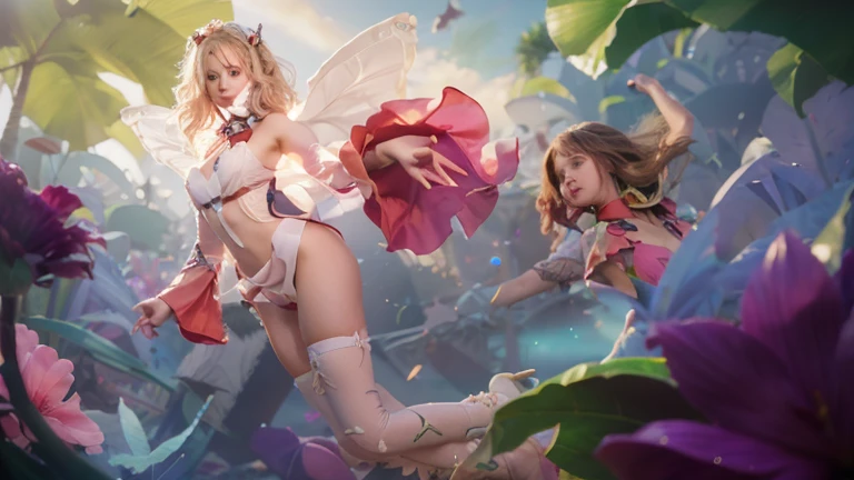 teen Emma Watson as a sexy fairy girl. slender body. sexy smile. ( Absurd, High quality, ultra-detailed, masterpiece, concept art, smooth, highly detailed artwork, hyper-realistic painting ) , tiny little girl, Strawberries, cute, whole body, Romantic, Vivid, dreamy, fantasy, fairy wings, in the forest, enchanting glow, very detailed art, reveal clothes, sexy lace underwear, transrarrent clothnes, perky niples, deep eyes, ponytail, big ponytail bow, playful, mischievous, smile, in palace, (pregnat)