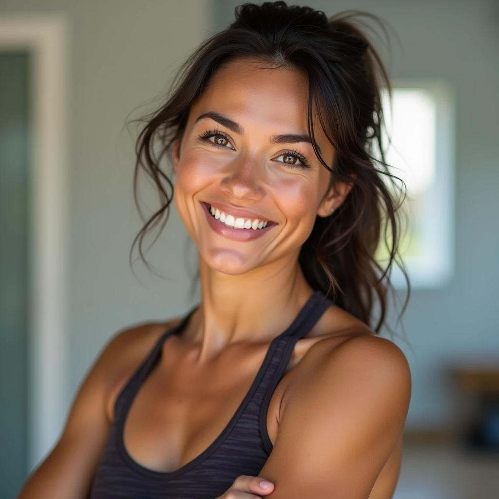Grinning