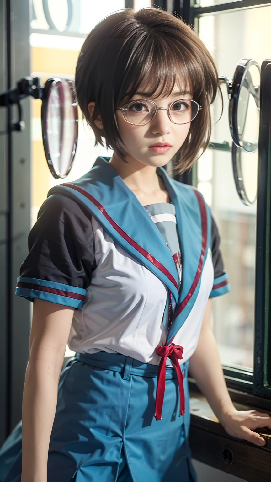(table top, highest quality:1.2), 8k,dimly lit classroom、 put one foot on a rough rope、vibrator、insert、tied up with a rope、Tightly tied、tie one'hand、hanging in shackles、Bed Rules、Obscene clothing、open clothes、白いブラジャーput one foot on a rough rope、vibrator、insert、skirt、skirt、tied up with a rope、Tightly tied、tie one'hand、hanging in shackles、put one foot on a rough rope、tied up with a rope、Tightly tied、tie one'hand、hanging in shackles、13 years、(Upper body, uniform、sailor suit:1.4), cute face, short sleeve, Ten generations, looking at the viewer, Glasses, very beautiful 13 year old girl, (cute:1.2), (put one foot on a rough rope、tied up with a rope、Tightly tied、tie one'hand、hanging in shacklesの目),(purple hair),((erotic,sexy and sexually explicit)), small poor breasts,small breasts thin waist, look at the audience,((sailor suit)),((short sleeveuniform白シャツ)),(blue tie),(ブルーミニプリーツskirt),(((skirtを自分でたくし上げる))),(((No panties)),((get up,spreads over the entire leg)), socks, (black knee socks),(loafer shoes), (No panties:1.2),, (view from below:1.3),
flat chest, High resolution, blush, embarrassing, No expression, , realistic spread legs、((No panties)), crotch seam, dynamic pose, dynamic angle, thighs 、 short hair, belly button, thighs, 白いthighs, cleavage, ((spread your legs wide:1.4)), cleavage、indoor、put one foot on a rough rope、tied up with a rope、Tightly tied、tie one'hand、hanging in shackles