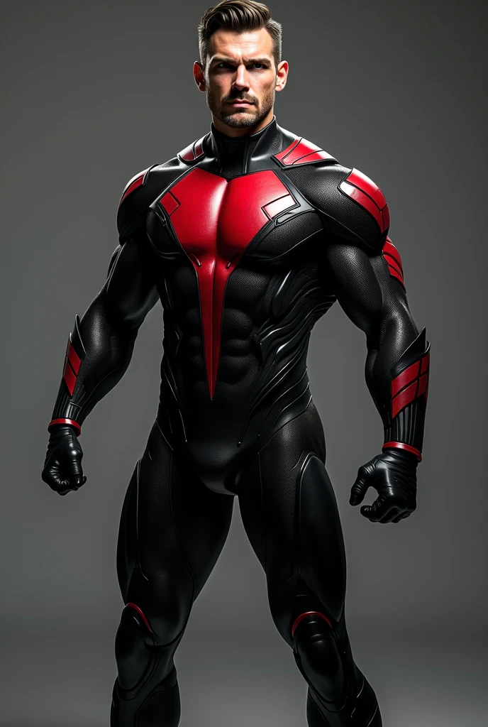 Nightwatcher to superbohater, whose costume is both a symbol, as well as a tool of struggle. His outfit is made of dark gray spandex combined with nanomaterials., which give him a menacing look, futuristic look. The costume wraps around his body like a second skin., providing not only protection, ale i maksymalną swobodę ruchu. There is an emblem on his chest, which symbolizes the power and agility of the four animals, from which it draws its powers – it is an abstract, modern design, łączący elementy węgorza, spider, snow leopard and owl.
Jego hełm to majstersztyk technologii – ostry, aerodynamiczny kształt z czerwonymi wizjerami, which shine, when he activates his abilities. Włosy, that stick out from under the helmet, to sztuczne pasma, purposely designed, by zmylić przeciwników; no one expects, że Nightwatcher naprawdę ma kręcone włosy.
Na dłoniach, elbows, round emblems – points – are placed on the shoulder and waist, from which a thread can shoot out, which is produced biologically, bez potrzeby dodatkowych urządzeń. This aspect of the costume makes it even more unpredictable., allowing for attack from different directions and in different ways. The entire costume is in dark gray., navy blue and red colors, what gives it a serious look, almost menacing look, perfectly suited to the character, who works in the shadow, fighting for justice.