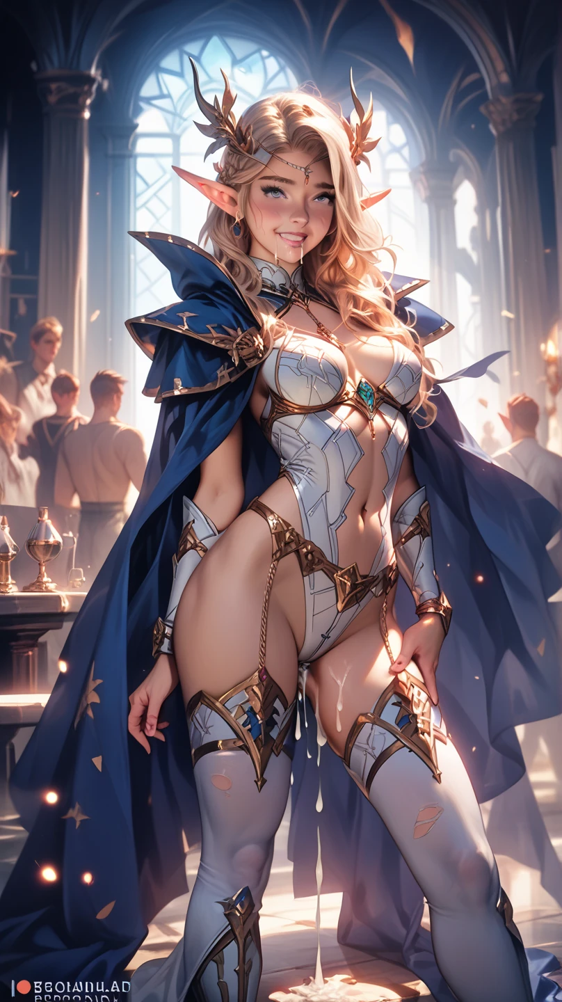 (full body: 1.2), Beautiful walkiria viking girl, 18 years old, fit and attractive body. The image must be high-quality 8k resolution and use advanced rendering techniques such as photon mapping, radiosity, and physical rendering with automatic white balance. The lighting should be cinematic, with masterful lighting and slightly heightened twilight. With witch magic effects. Details: The woman must have smooth, soft skin, with visible pores and a heart-shaped butt, a current trend in Brazil. She must wear a witch's hat and clothes, specifically cotton micro lingerie, with cotton panties or very short pajamas. The image should focus on your beautiful, symmetrical face, with ultra-detailed eyes, and the bikini line on your tanned skin. Pose: The woman must pose in a sexy way, looking directly at the viewer. She may be scantily clad, with small breasts and nipples visible, and her hair may be detailed with fringes and freckles. She should have a smiling expression. Background: The medieval-viking war environment background must be ultra-detailed, rendered using CGI with Unreal Engine 5. But it must have a soft focus effect. Final artwork should not be based on a specific photograph, but should look realistic. Composition: The image should evoke a sense of technology and high-quality craftsmanship, reminiscent of a masterpiece of illustration and CG art. The composition must include elements of unity, wallpaper and official art. The final image must present fine details, extreme delicacy and beauty, with sharp focus and a high level of detail. (The construction of the image must be procedural based on the information described in this text: