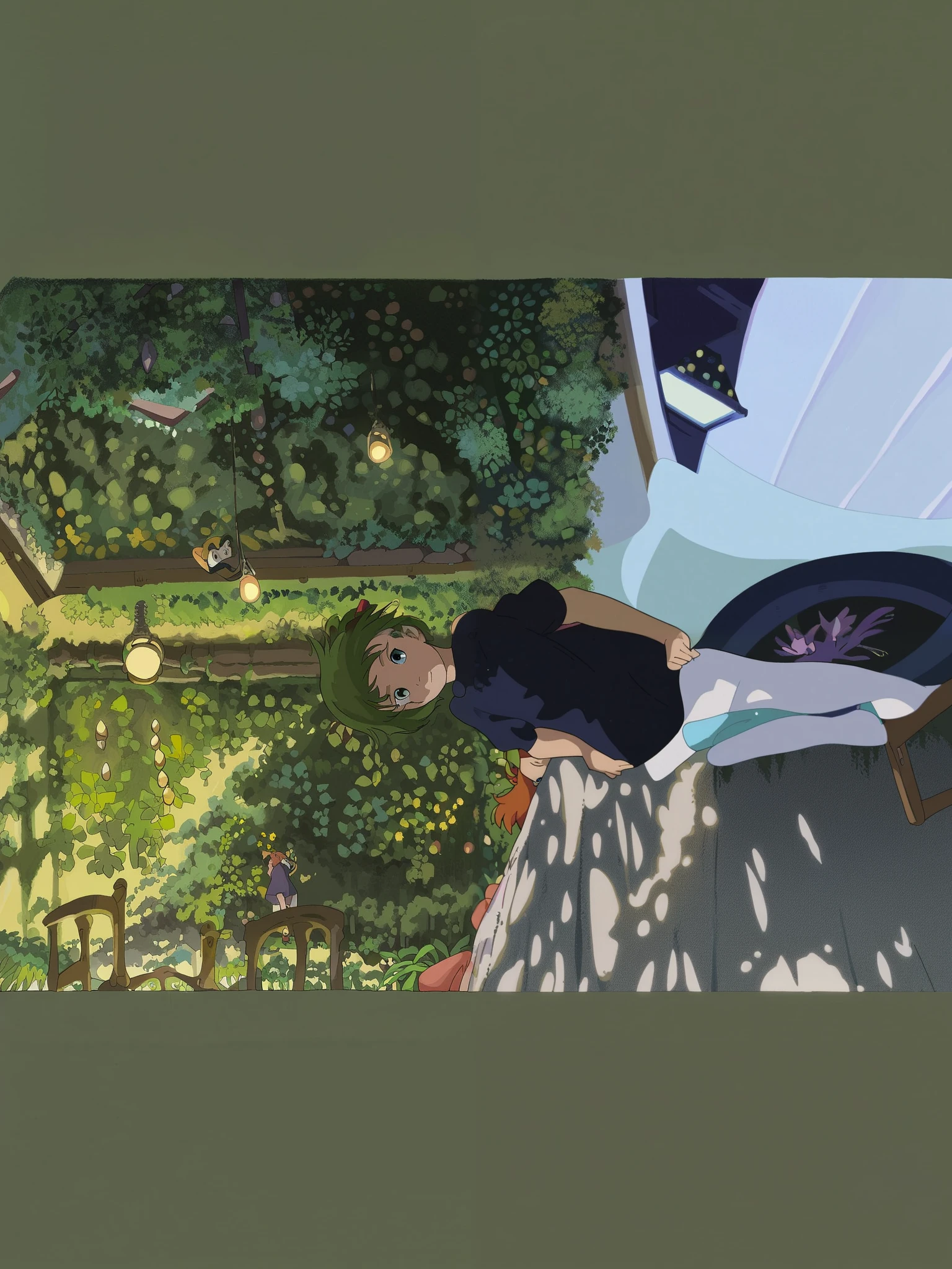 ghibli_style, score_9, score_8_acima, busto, humano, Asuka Langley, single female, 1 , female, looking at you, medium breasts, confiante, yellow sun dress, inside a restaurant, sorrindo