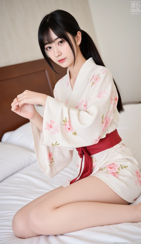 cute japanese girl, full finger, full legs, full arms, (realistic pictures:1.4), highest quality, masterpiece, ultra high resolution, (photo-realistic:1.4), RAW photo, (Highest image quality:1.4), one person, (Over 32 years old), (Angle from directly above:1.4), (show the soles of your feet:1.2), (lie down on the back:1.4), (Kimono of the Heian period:1.4), (face of ecstasy:1.4), (put your hand on your chest:1.4), 5 toes