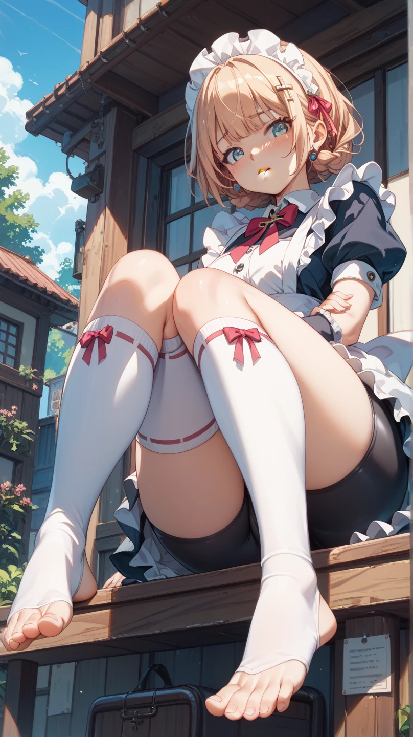 best quality,((((1girl)))),((big breasts:1.3)),curvy,((orgasm,blush:1.3)),sweat,Djeeta_a,blonde hair, short hair, Brien eyes, ((djeeta one piece dress,mini skirt,lift skirt,upskirt,lace panties,white panties,black kneehighs,pussy juice:1.1)),full body,forest,forest林,walking,from behind,((excessive cum:1.3))
