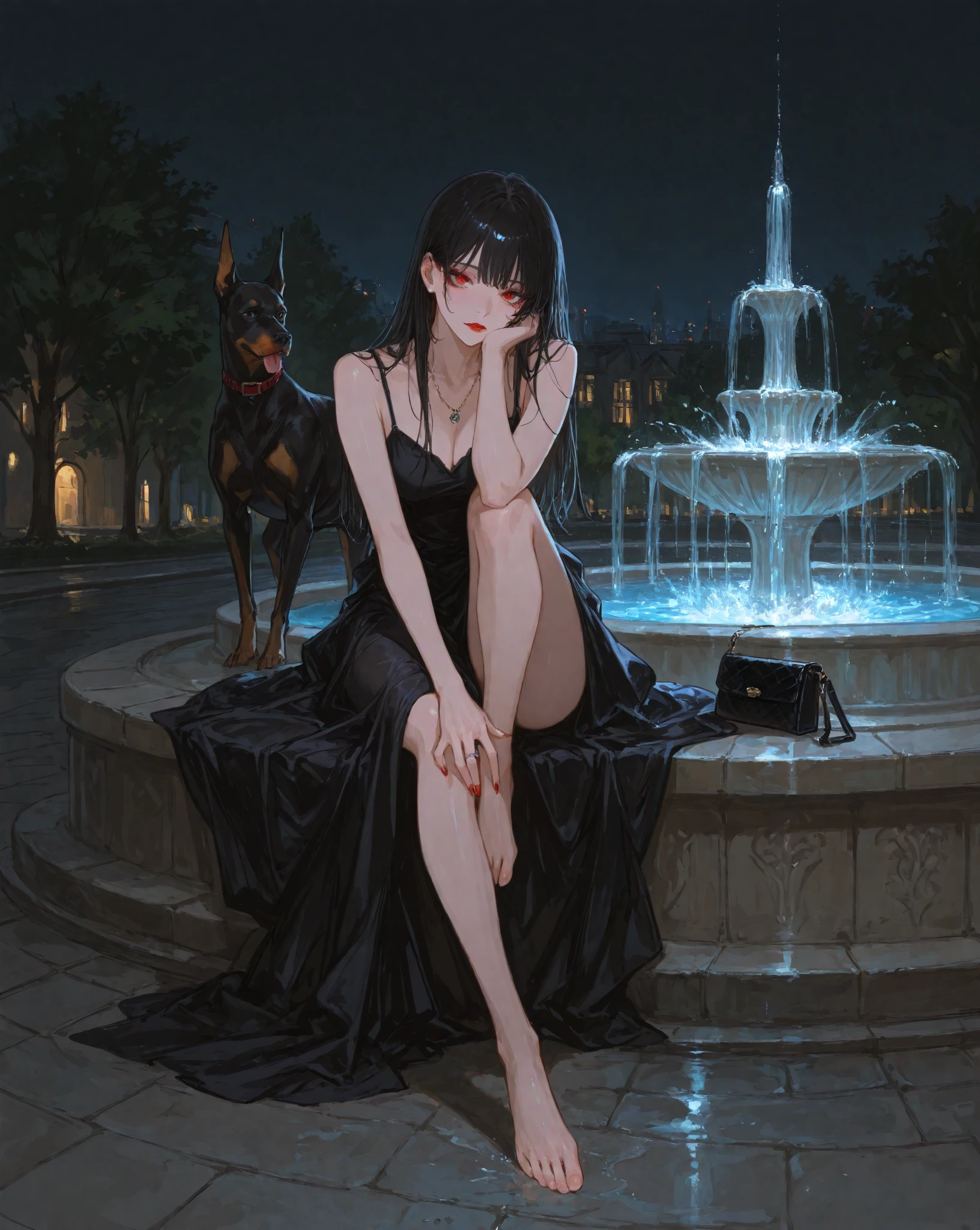 anime girl sitting on the floor in the rain with a candle, artwork in the style of guweiz, guweiz, guweiz masterpiece, guweiz on artstation pixiv, guweiz on pixiv artstation, by Yang J, ross tran 8 k, ilya kuvshinov. 4 k, loish and wlop