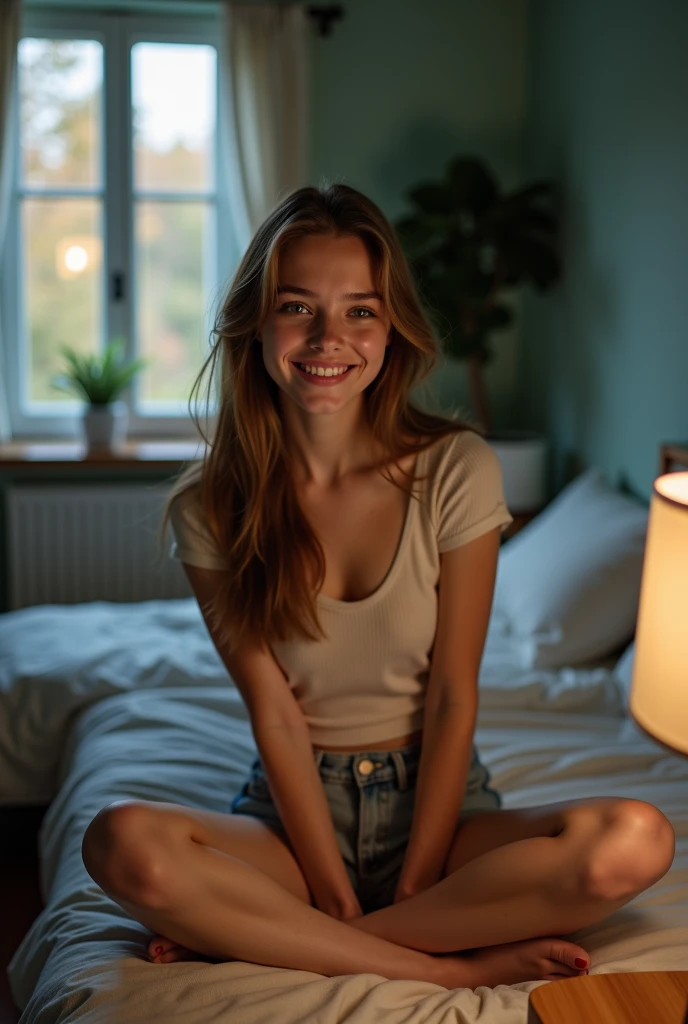 étail :
• Personnage : L’adolescente est en train de pleurer doucement, mais elle a un sourire triste. Ses yeux sont très expressifs, reflétant une profonde émotion.