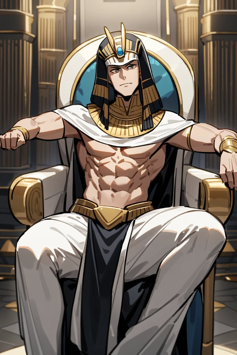 A muscular boys with a hot underwear nude in Egyptian god theme