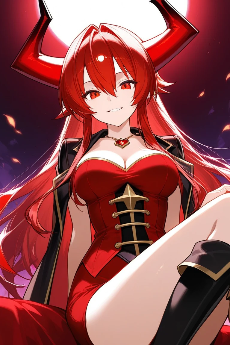 A woman wearing red and white clothes and cat ears, Rias Gremory, Highly detailed art gems, Kschaert Krentz Key Art Feminine, Red aura, Enchanting anime girl, Portrait of a girl in the Knights of the Zodiac, ayaka genshin impact, portrait of Ants, Official artwork, Ants, Epic Wizard Girl Character, Portrait of a female anime hero