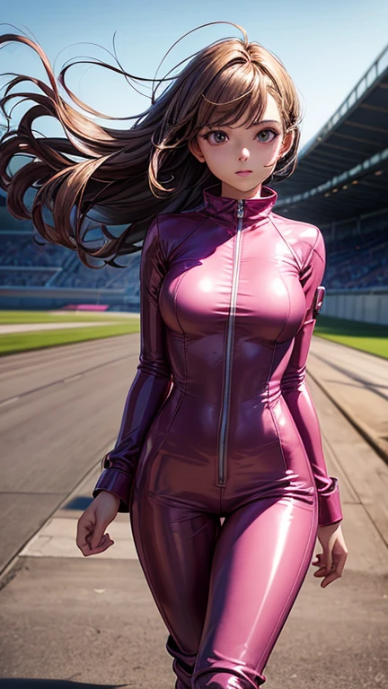 Jumpsuit, big ass, perfect breasts, looking back
