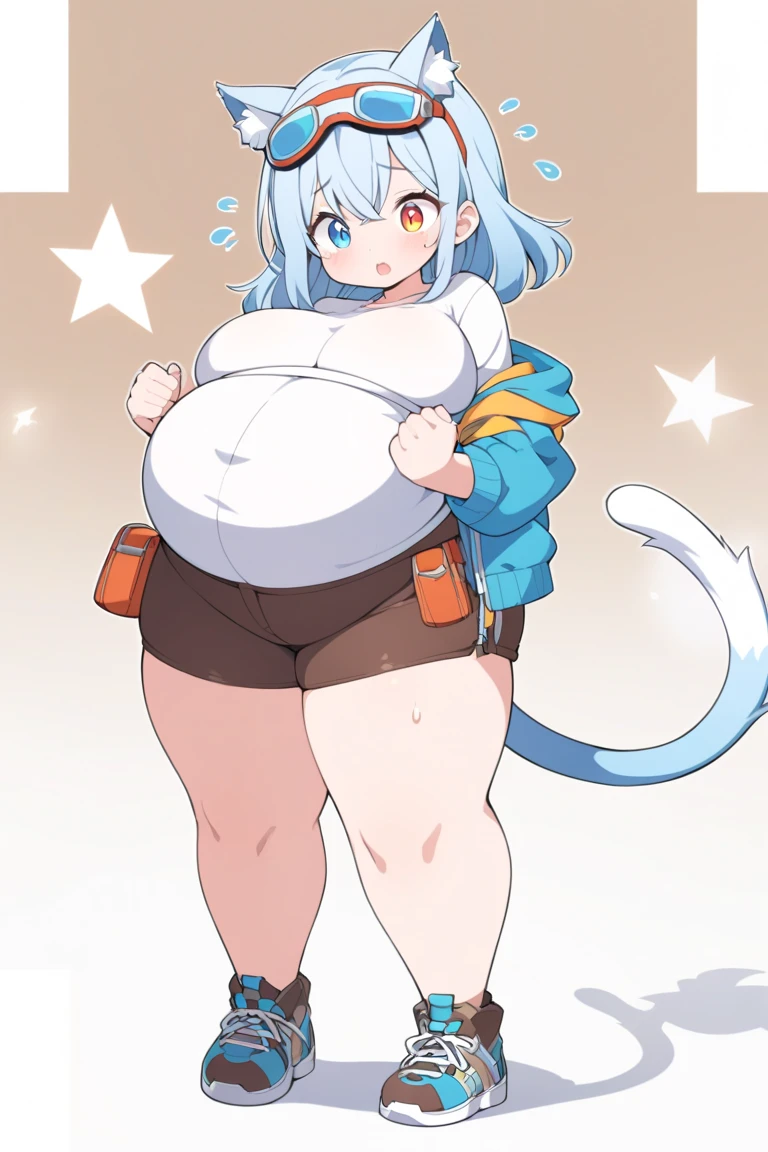 pregnant,baby bump,pregnancy,wolf boy,boy,male,femboy,twink,in short shorts,in thigh highs,wolf ears,white hair,wokf tail,tail,laying against desk,big belly,large stomach,pregnant,belly bump,baby bump,preg,pregnant,pregnancy
