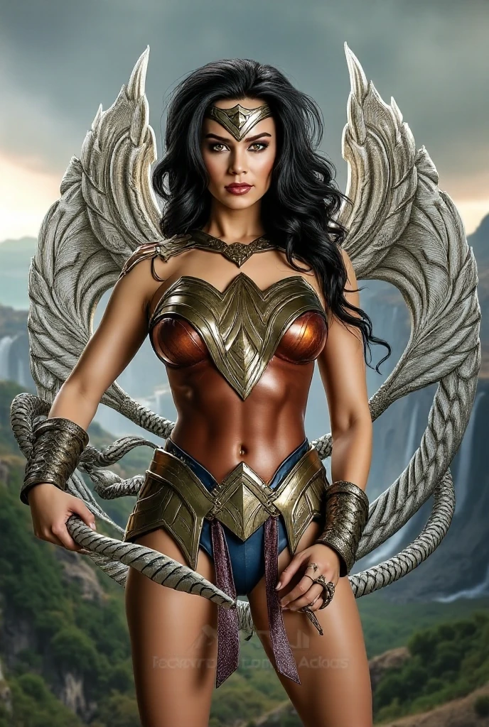 Asgard,valkyrie,Senhora Cavaleiro,Anatomia correta,epic fantasy digital art,tmasterpiece,8k,high-definition resolution,desenho detalhado,Qulidade Superior,, Epic composition, músculous body, tattoo on the muscular abdomen