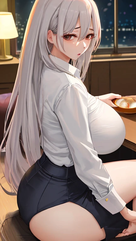 Highest quality High resolution A lovely young and beautiful woman Red eyes Beautiful gray hair Medium Perm Cute Gentle Girl Cat ear A beautiful and captivating wedding dress maid outfit Fascinating maid outfit services 驚異的な魅力を持つ童貞キラーのBig Tits Sexless st miBreathtancest Rut face Chubby Bigts Super Breasts Big TiティブでFascinating mait 横乳はみ出per Breasts (masterpiece), (Voluptuous body), (Pretty face), omen Mature Women Wearing a glamorous wedding dress maid outfit、She iing stockings and white thigh-high socks,She has a condom in her hand, Mature mature woman face, Huge breasts, Huge thighs Ass, Voluptuous bodd balancourage her to have sex at night She invites you wia condom in her hand. Semen Bukkake Black perforated ladieingerie pants