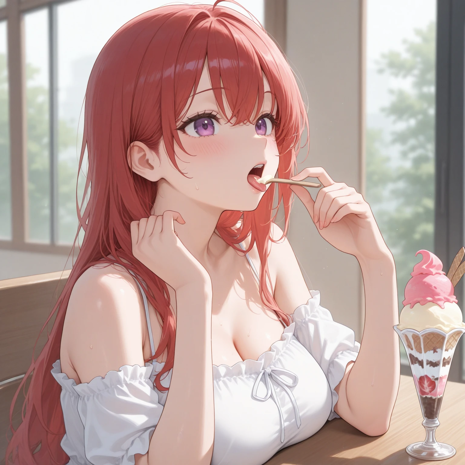 best quality, solo girl, 4k, high resolution , anime girl , young girl, 24 years old, bangs, long hair, cute face, perfect shot, perfect anatomy, detailed face, detailed eyes, cinema background , tall girl , 2 girls, futanari, big penis, horse penis, cockring,realistic, 4k , masterpiece, best quality , ilustration, digital art, pov, popcorn, porcon bucket, sitting, watching a movie, full body, , close up, hutao, genshin impact, red seats, ejaculating, lot of cum, cum in popcorn