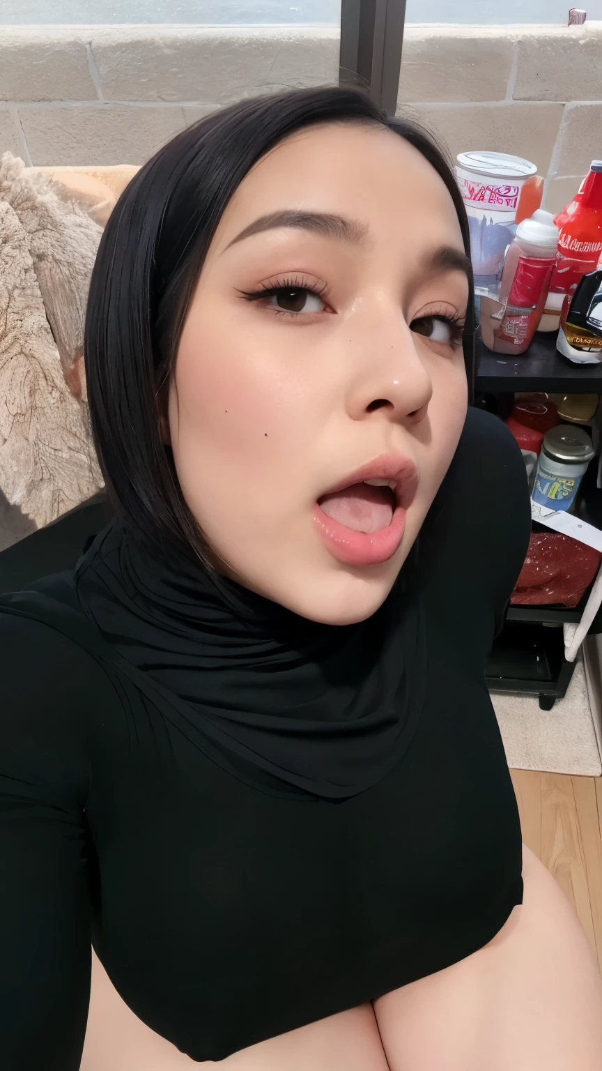 (64k, RAW photo, best quality, masterpiecel1.4), ((sucking a man dick )), (realistic, photo-realistic:1.37), photo of a women in satin hijab, 1girl and 1 men, (lighting), (small-breast:1.4), [[knell down, facing camera]], ((erectnipples)), ((naked))