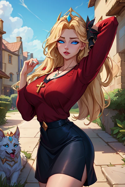 Applejack, Applejack from my little pony, Applejack in the form of a girl, long hair, Wild hair, Cowboy hat, Earrings with apples, On a farm with apple trees, steampunk style, lots of magic, lightning networks, Best quality, very detailed, ultra 8k resolution, (cum on clothes:1.5), , cyberpunk. 1 girl, female, One, background with buildings in the distance, avenue, red lights, Black and white (better quality), (realist,fotorrealist:1,37), (crude work), beautiful girl, medium breast, red top, black leggings, (Cum on leggings:1.4), blush, humiliated, Nsfv