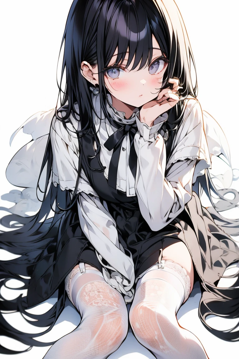 *Boy with neck-length hair tousled black, Beret and black eyes, white skinned and a little angry, a pretty and tender face, black vest, with forest landscape at night*