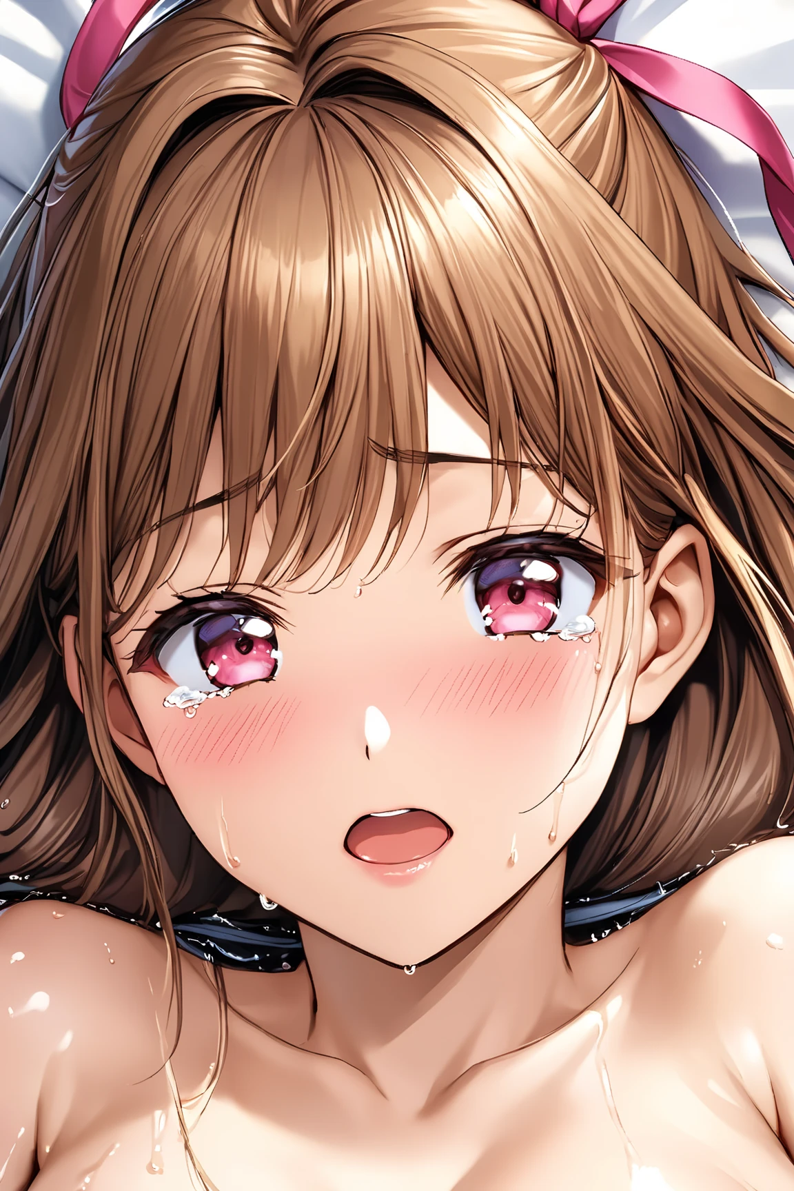 (symbolirudolf)) ((umamusume)),1girl,straight hair, naughty face, (((((micro bikini))))),dark tanlines,mutated hands and fingers,extra digit /fewer digit,best quality,18 years old girl,((heart shaped pupils,eyes)),((erect nipples)),((breasts blowjob)),((breast squeeze)),cum on breast,pov,(((fellatio,)))((((facial,bukkake)))),((((((face focus)))))),((excessive cum)),steam,bare breasts,(((cum in mouth)),open mouth,