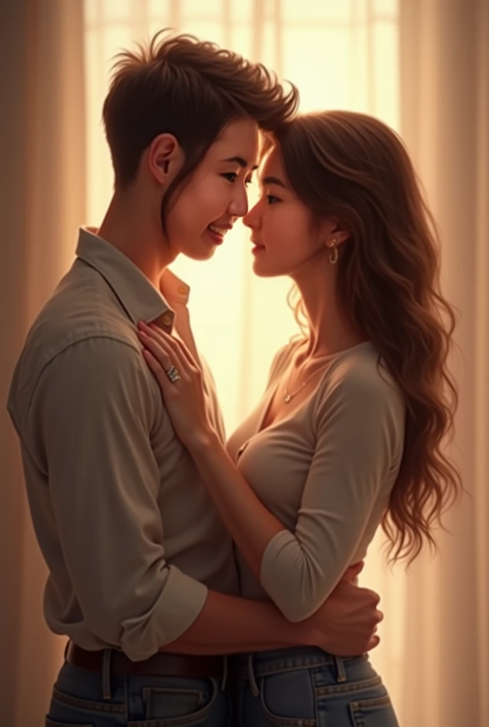 Man and woman in love