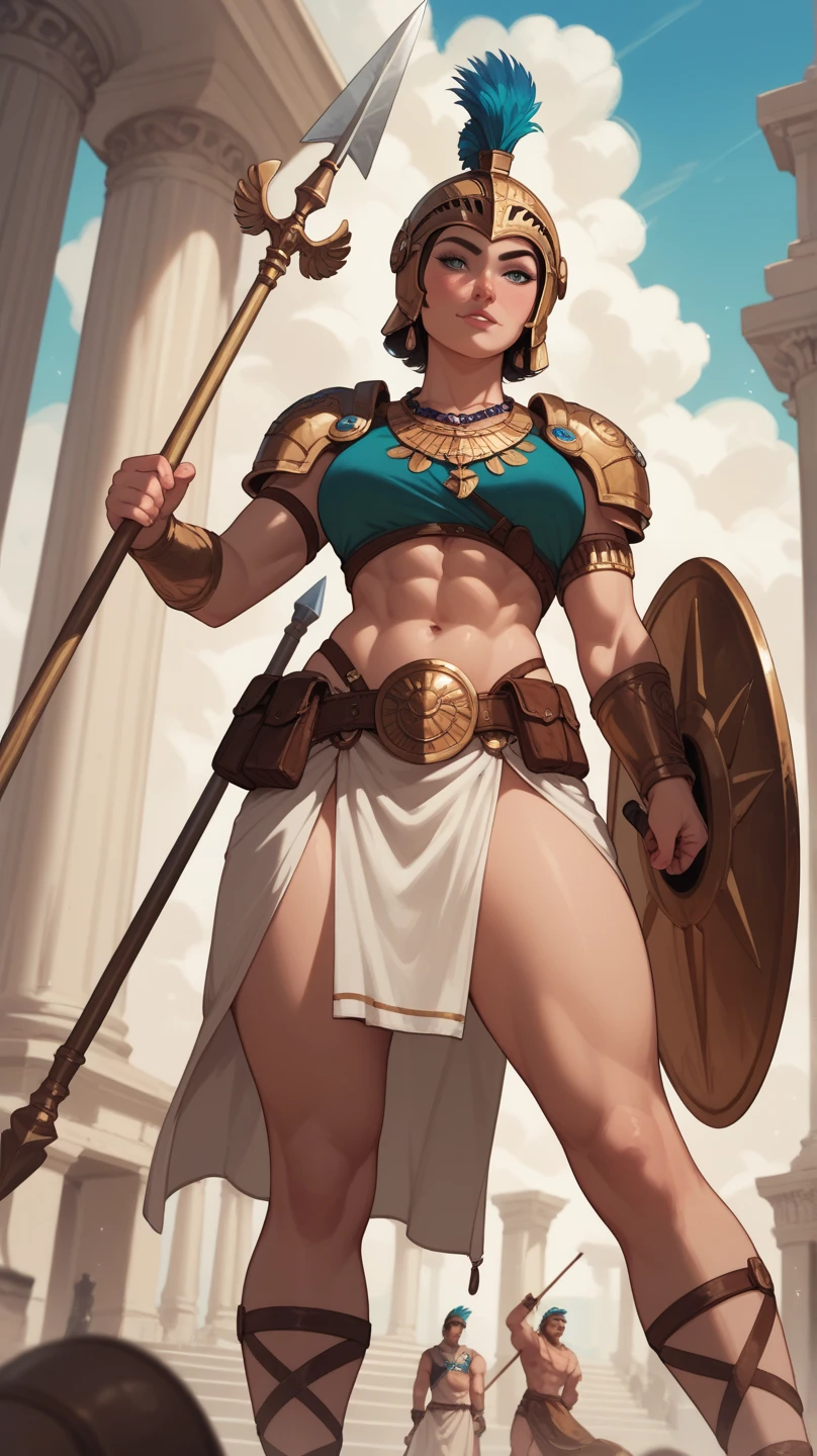 fullbody view, (((muscular))) beautiful persian woman, long dark hair, woman in medieval setting, wearing ornate cloth, warrior woman with a curved sword, perfect and flawless musculature, bulky and powerful bodybuilder physique