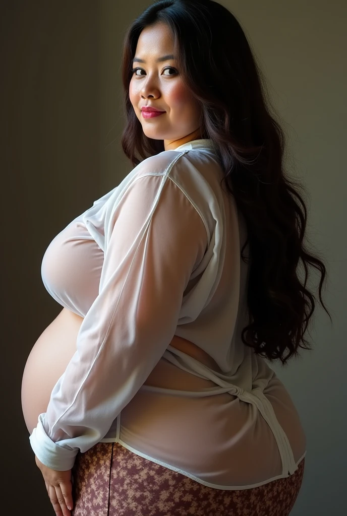 (Pregnant brunette woman wearing large white dress is dancing pirouetting:1.5), high details, photorealistic. [8K, Best Quality, Masterpiece, Ultra High Resolution, (highly detailed CG unity 8k wallpaper), (best photo), (best shadows), isometric 3D, octane rendering, ray tracing, highly detailed, (wide panoramic view: 1.1), (Best quality, 4K, 8k, A high resolution, masterpiece:1.2), absurdity, masterpiece, ultra detailed, (realistic, photorealistic, photorealistic:1.37), complex parts, HDR, (complex parts:1.12), (hyper detailed, hyper realistic, Soft lighting, spicy:1.2),tattoos, (complex parts, Hyper detailed:1.15). Blurred foreground. (backlit), realistic, masterpiece, high quality, brightness, chromatic aberration, by Jeremy Lipking, 8k uhd, some smoke, shadows, contrast, clear sky, (warm hue, warm tone), high details, natural reflections].