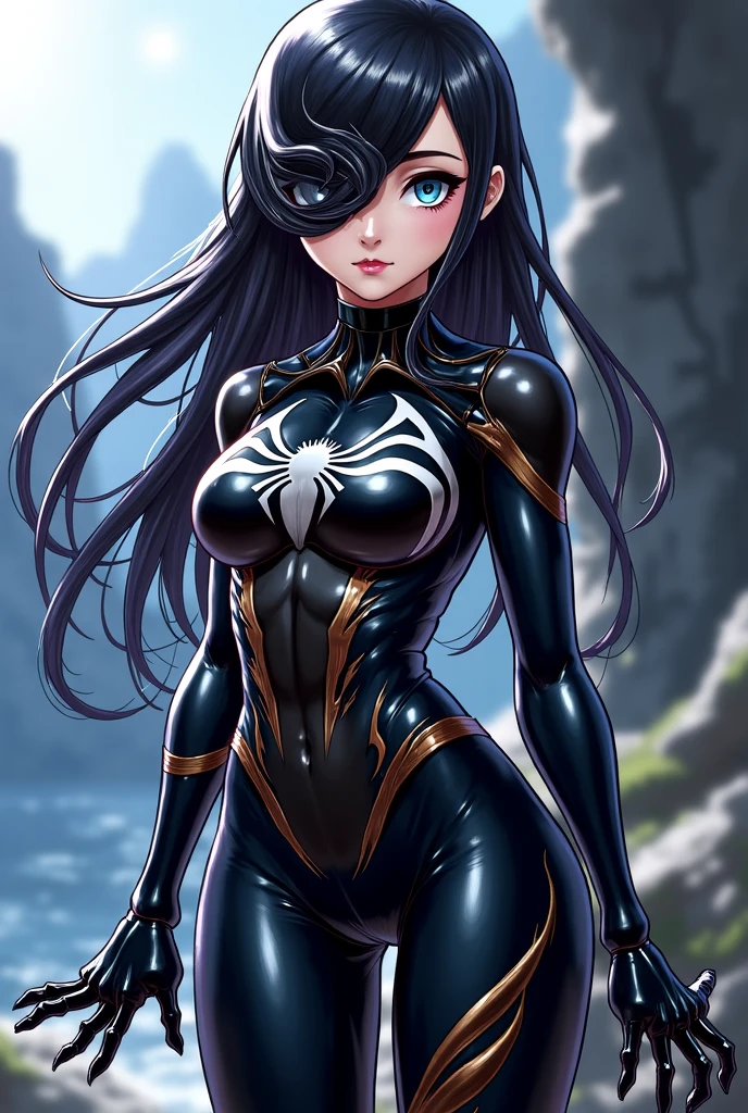 (photorealistic:1.8, highest quality:1.8,8K masterpiece:1.8,High resolution,muste piece:1.8,RAW Photos,cinematic lighting),
cyber punk、spider girl、(alternative、dull tone、calm tone:1.3)(1 beauty、Beautiful face in every detail:1.3)(Bewitching Black Spider Tight Suit:1.7)(Nunja~well-shaped chest、Arachne tattoo on chest、Arachne:1.2) (look back、squat、raise your hand:1.2)(body fluids attached to the body:1.4)spiderweb、The white body contains Arachne threads.。(elation:1.4)、
open your mouth、Disdainful、
plump nipples、(cameltoe),No split screen,slender abs:1.2,(Young sensual gravure idol)