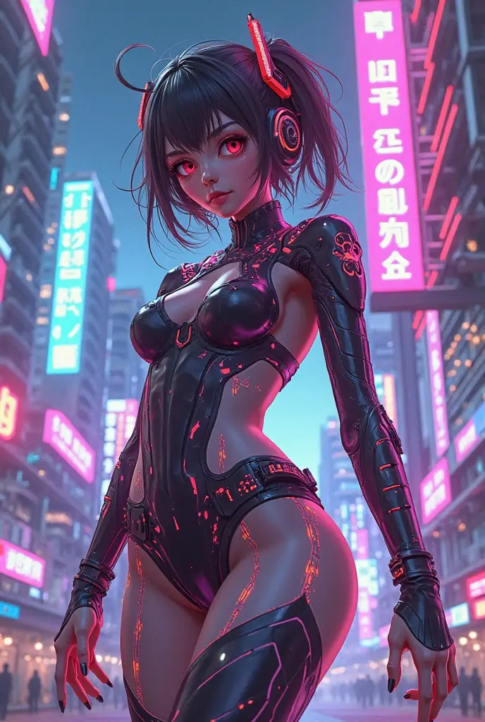 (8K, Raw photo, Best Quality, masutepiece: 1.45), Beautiful delicate face, Infant body type, Mischievous smile、If the idol((3/4)), Spread,Leather pants、Flipping up a tight jacket、 sheer fabrics(Carbon fiber), pale skin, {{messy shortt hair}}, (Smaller chest、 Same as:1.45), Bangs, Charming curves, Small pelvis, Open legs((Standing)), futuristic city street, Glowing skin, ), Camel toe, Cameltoe, hard shape, vulvashaped:1.25), (Cyberpunk, scientific fiction:1.25), (Upper body:1.15),Spanning a futuristic motorcycle、Racing Bikes