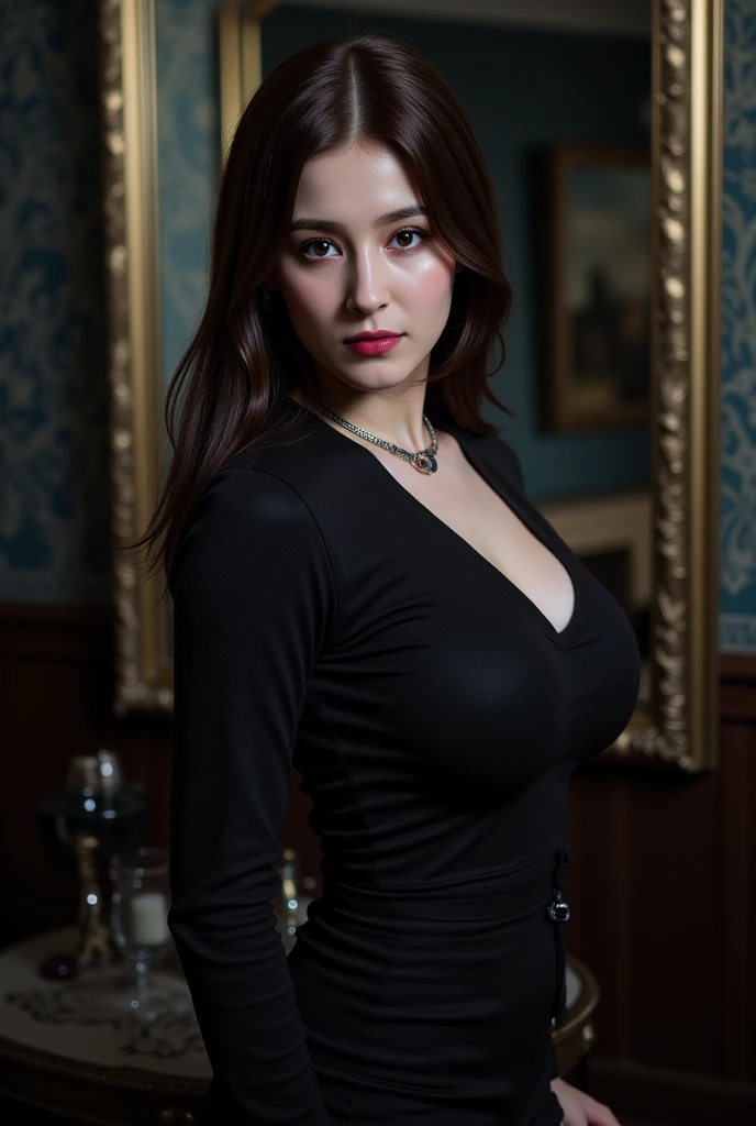 (masterpiece), (best quality), (photorealistic:1.3), 8k, detailed skin texture, detailed cloth texture, beautiful detailed face, intricate details, ultra detailed, scarlett johansson, Black Widow in a short sexy microdress, long red hair