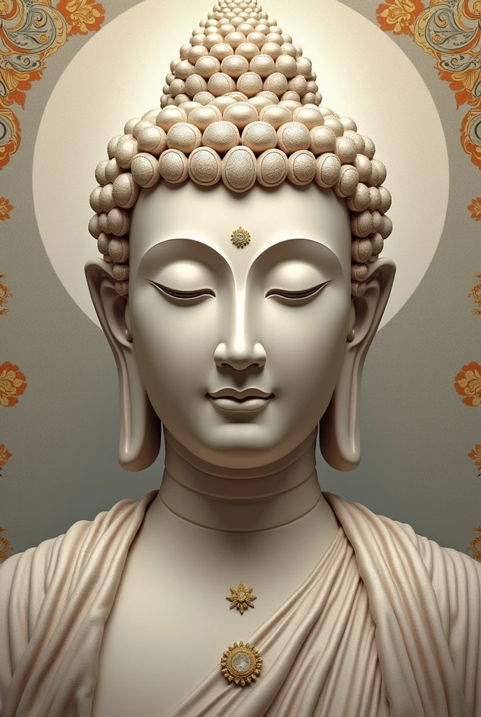 Buddha、Oh, God,Zeus three gods in the same frame,Below are humans,Above is the upper body of a translucent person as a background