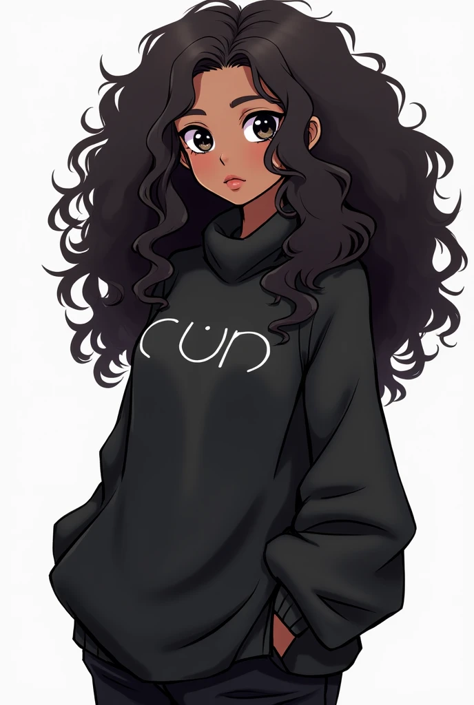 1 girl, dark skinned woman, alone, big black afro hair, Seamless fully dressed in pink nylon clothing and pink leggings。 , pink long sleeve tight fit shirt, No logo, long afro hair, green eyes, large ring earrings, smile, jewelry, looking at the viewer, earrings, black hair,