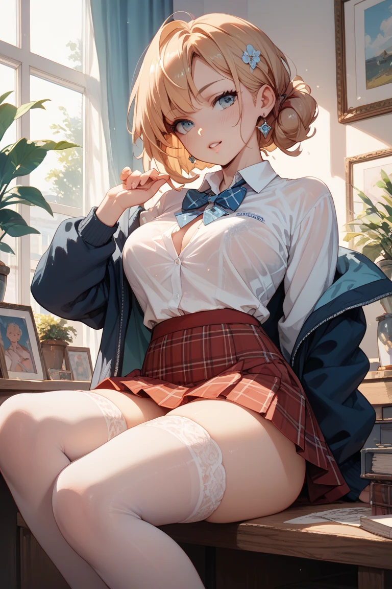 Create a woman in pantyhose