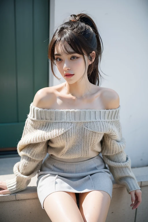 (masterpiece:1.3), (8k, photorealistic, RAW photo, best quality: 1.4), (1girl), beautiful face, (realistic face), (black hair, short hair:1.3), beautiful hairstyle, realistic eyes, beautiful detailed eyes, (realistic skin), beautiful skin, (sweater), absurdres, attractive, ultra high res, ultra realistic, highly detailed, golden ratio