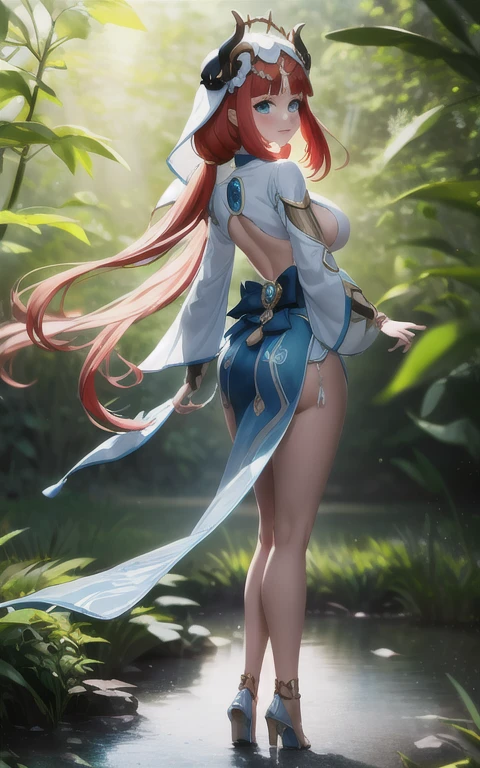 yae miko, anime girl, pink hair,in jungle, photorealism, masterpiece, Photo Studio style, sakimi cham, booty, xnxx --auto --s2