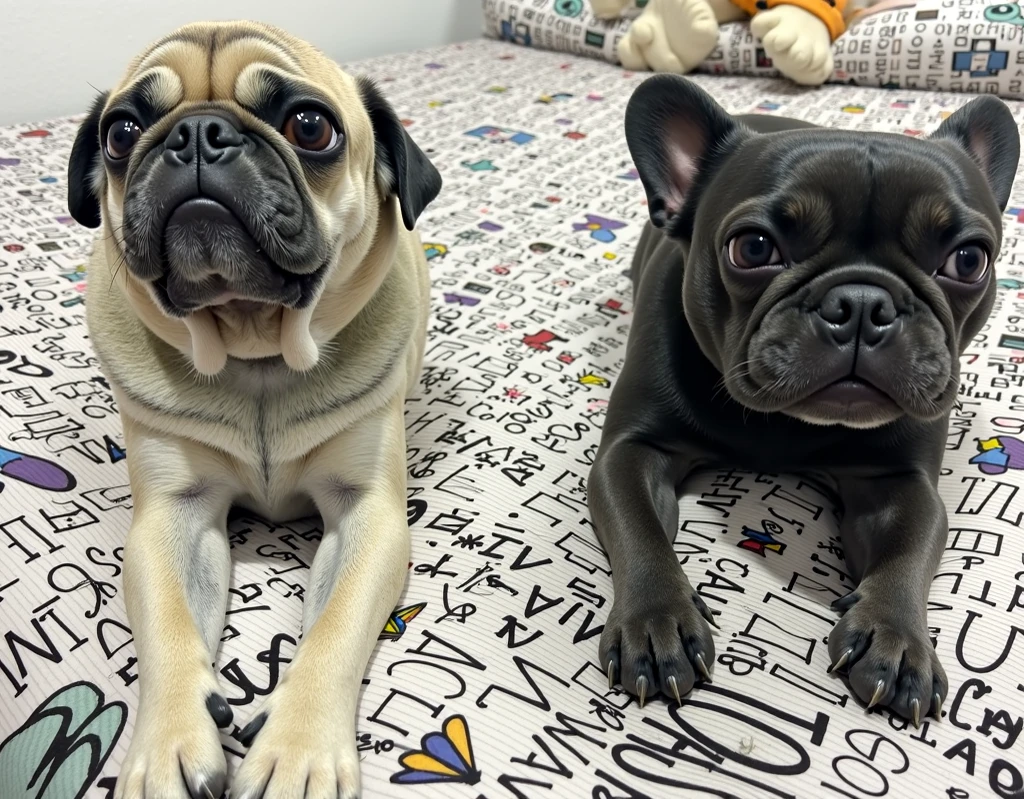 pastel realista de pug