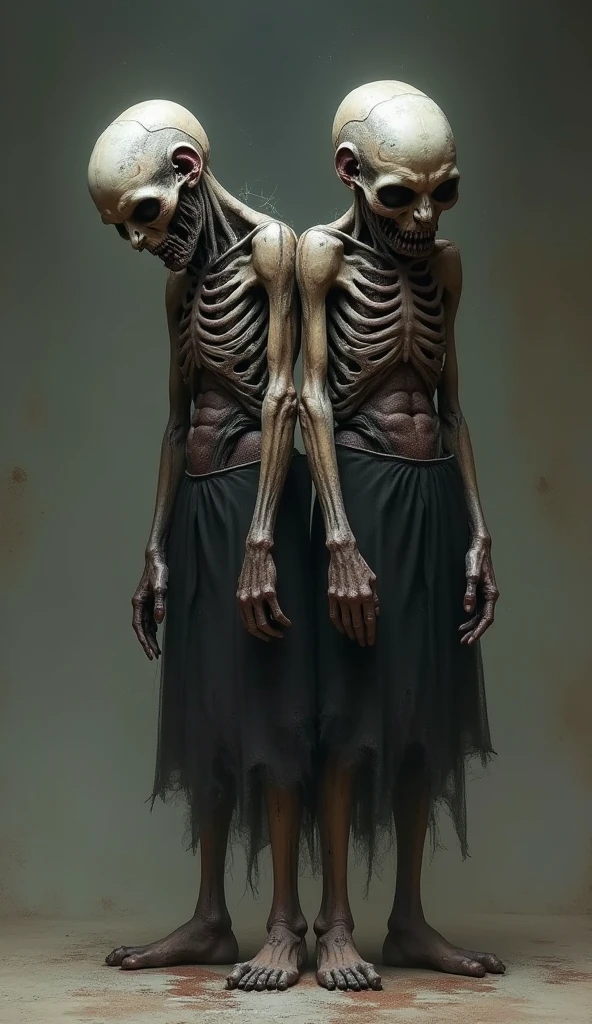 "(The best lighting, alto contraste, oscuro, dramatic),(Chica rubia junto a una cabra negra gigante, Open the rib cage, feto, autopsia, huesos humanos, sangre por las paredes). Luz Caravaggio"