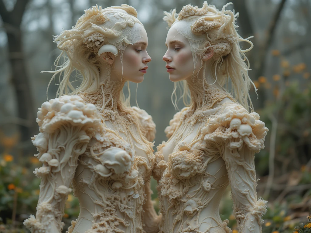 portrait Distorted bodies, twisted fashion, nightmare-inspired makeup, unsettling haute couture, fashion straight from the darkest dreams, Creepy Chic Magazine, surreal nightmare landscape.,detailed, (c1bo:1.05),