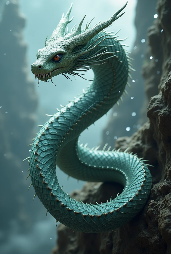 Serpentine Charm Naga，Made by dvrscls, Intricate details, symbol, Abstract, realism, Clear focus, masterpiece, Crisp details, SFW,
