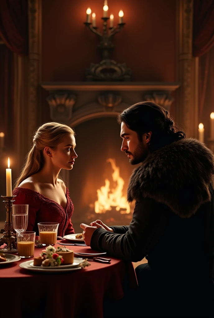 Sandor Clegane sensually kisses Sansa Stark