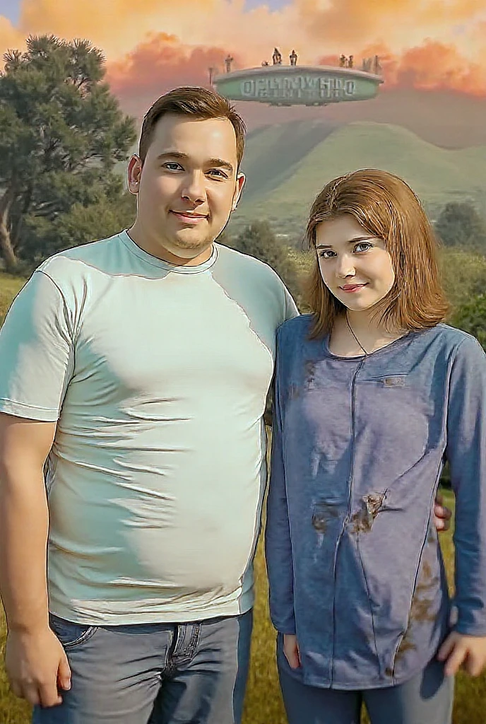 photograph of a young couple(short chubby girl with long and thin tall boy), (happy facial expression), textured skin, goosebumps, black hair, perfect eyes, Porta 160 color, shot on ARRI ALEXA 65, bokeh, sharp focus on subject, shot by Don McCullin