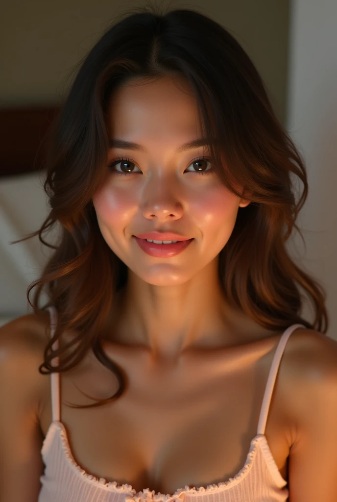 (NSFW, soft fill lighting, studio lighting, flat_chested:1.2) Hyper realistic airbrush painting of (nude sexy tanned Polynesian:1.25|Asian female models, slanted Asian eyes, walking on catwalk, female_audience, seductive smile), wearing nothing, trending on artstation, 64k, global illumination, (hourglass body shapes)
