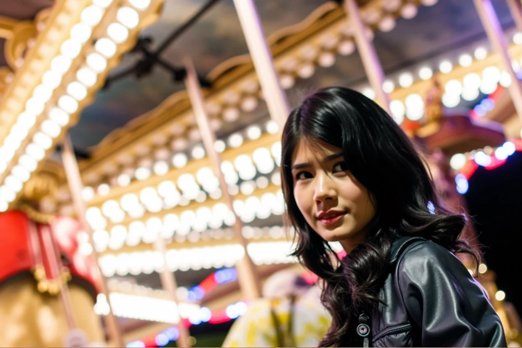 1girl, Cabello largo y rosado, cuernos rojos, Camisa de cuello blanco, corbata negra, sonrisa ligera, ojos amarillos, Corneo_Poder,, Edificios,tiendas,Calles de la ciudad, cielo oscuro, paisaje,neon signs,Ciudad Nocturna, Letras japonesas,, , absurdos, ojos detallados, extremadamente detallado, volumetric illumination, realista, realistic lighting, 8k, cinematic lighting, Profundidad de campo, Perfecto, hiperdetallado, fotorrealista, ultra realista, Luz realista, hard lighting, Detalles intrincados, Stop Motion, mapeo de tonos, foco nítido, hiper detallado,