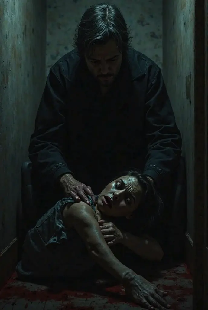 woman sitting on dead Guilherme's penis