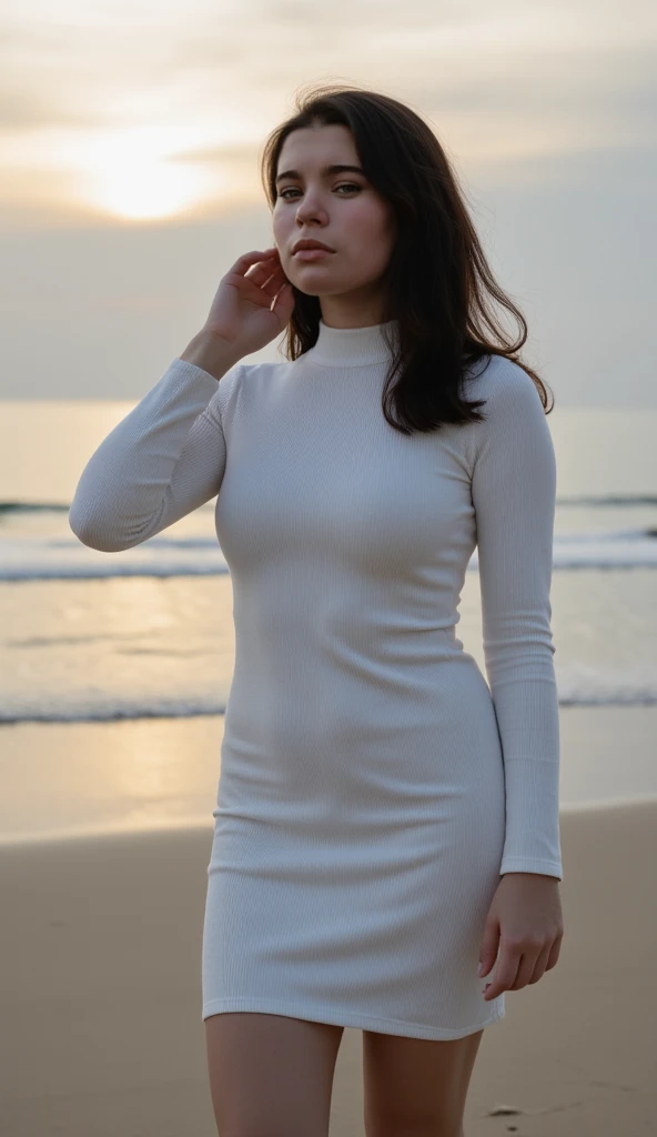Calm seaside,Golden sandy beach,Beautiful sunset