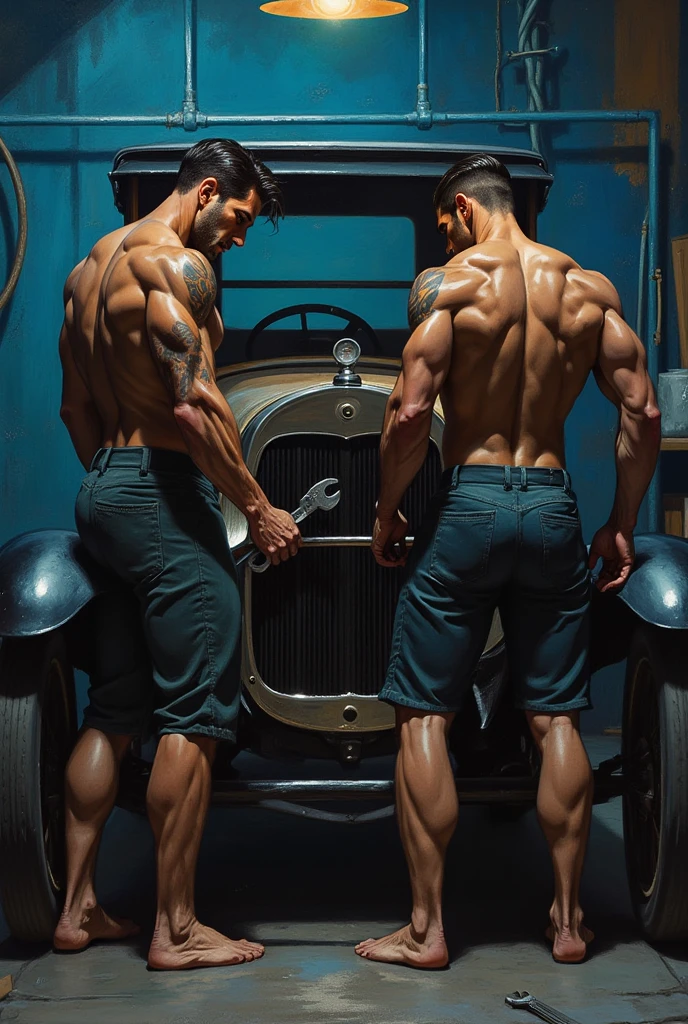 4 young handsome chinese guys,20-22 years old,super realistic, super detailed, human skin, mess curly hair, erotic police officers,Interpol,manly Police,perfect studio light, Handsome,musculous,strong sport body, lean muscles,big chest abs, hairy bodies,handcuff, sexy police uniforms(Fine eye 1:3),Black eyes,full bodyesbian, full body tattoo, tattoo chest, tattoo hands, tattoo arms, tattoo back, muscles, Inspired by Bian Shoumin, Inspired by Xiao Yuncong, yihao ren, yanjun cheng, jinyiwei, inspired by Huang Gongwang, xintong chen, naked body, big chest abs, bare butts, nice juicy butts, long big dick masturbate , correct dick shape, sexy wet white thong, nice shape bulge, open legs, luxury super car show room background,