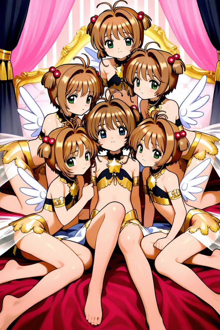 kinomoto sakura,Cardcaptor_Sakura,Simple Background,nude,Pussy, Vagina ,Nipples ,spread both legs,arm behind head,flat chest,, squat exercise,whole body(from the top of the head to the toes),,female Bodybuilding,1 girl(Central photo),